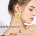 Large Flower Earrings for Women - Metal Flower Earrings  Chic Flower Statement Earrings  Great for Party  Wedding  Shopping  Dating