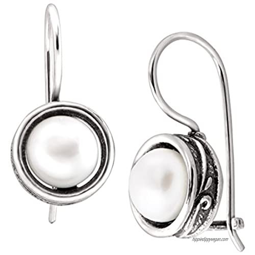 Silpada 'Modern Fairytale' 18 mm Freshwater Cultured Pearl Drop Earrings in Sterling Silver