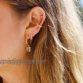Erpels 10pcs Ear Cuff Set Gold Dainty Helix Cuff Earrings Sparkling No Piercing Adjustable Clip On Cartilage Earring Set