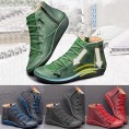 EISHOW Fashion Women Casual Shoes Arch Support Boots Autumn Short Flat Boots Comfy Lace Up Flat Heel Ankle Booties Sneaker