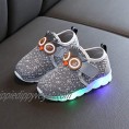 Vielone_Lumi Toddler Kids Boys Girls Cute Owl LED Mesh Sneakers Light up Hook and Loop Tennis Shoes Luminous Breathable Walking Shoes Flashing Hiking Boots for Outdoor Sports