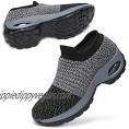 Ablanczoom Womens Walking Shoes Sock Sneakers Comfortable Mesh Wedges Platform Shoe Slip On Air Cushion Running Tennis Shoes