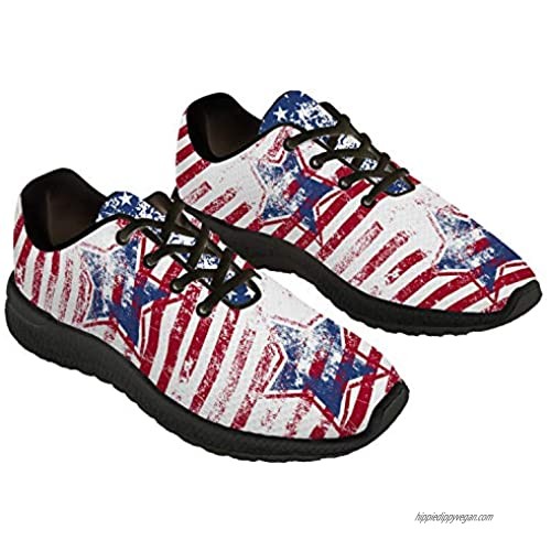 Ciadoon 4th of July Shoes for Women Men Lightweight Walking Tennis Sneakers Athletic Sport Running Shoes Fashion Gift