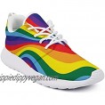 Rainbow Waves Gay Pride Woman Gym Shock Absorption Sneakers Comfortable Jogging Running Shoes