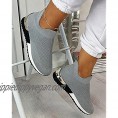 RTYU Elegant Elastic Slip-on Flat Shoes  Women's Sneakers Elastic Slip on Flat Walking Shoes with Arch Support  Athletic Walking Shoes Casual Mesh-Comfortable Work Sneakers