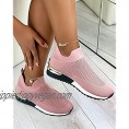 RTYU Elegant Elastic Slip-on Flat Shoes  Women's Sneakers Elastic Slip on Flat Walking Shoes with Arch Support  Athletic Walking Shoes Casual Mesh-Comfortable Work Sneakers