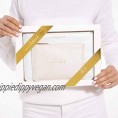 Katie Loxton Beautiful Bride Women's Vegan Leather Clutch Bridal Perfect Pouch Boxed Set of 2 Metallic White