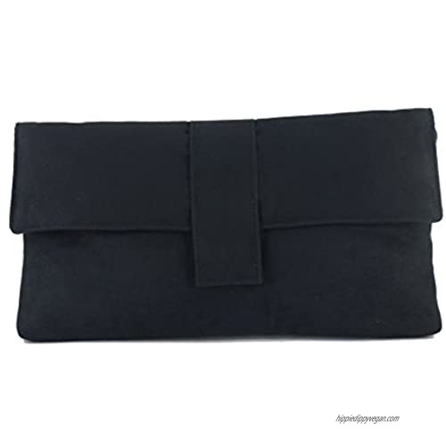 Loni Womens Fab Large Faux Suede Clutch Bag/Shoulder Bag