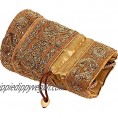 Purpledip Potli Bag (Clutch  Drawstring Purse) For Women With Intricate Gold Thread & Sequin Embroidery Work
