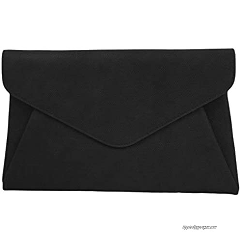 Synthetic Leather Double Pocket Envelop Clutch