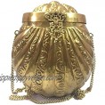 Unique Golden Vintage Sling bag for women party clutch Metal clutches Vintage Handmade Brass metal purse Antique Hand clutch…