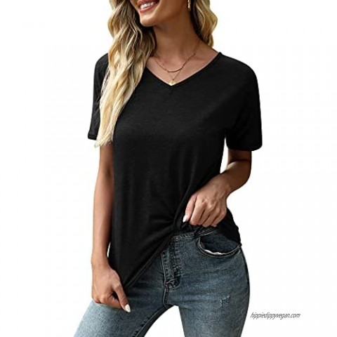 Chriselda Women's Twist Knot Tops Comfy Short Sleeve Knotted Tops Tunic Tank Tee Solid Color T Shirt
