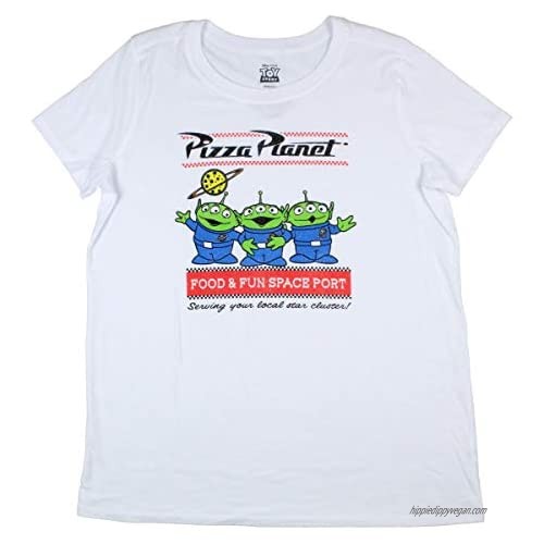 Disney Toy Story Womens' Plus Size Pizza Planet Aliens T-Shirt