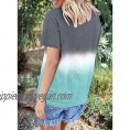 Happy Sailed Womens Tie Dye Short Sleeve Round Neck Shirts Summer Loose Casual Tee T-Shirt(S-XXL)