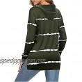 Hotkey Womens Casual Hoodies Striped Printed Sweatshirts Long Sleeve Full Zip Drawstring Lightweight Tops Shirts