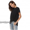 LUSMAY Womens Cotton T-Shirts Casual Short Sleeve Loose Fitting Basic Tee Solid