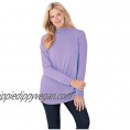 Woman Within Women's Plus Size Perfect Long-Sleeve Mock-Neck Tee Shirt