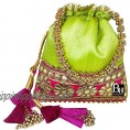 Bombay Haat Ethnic Indian Designer Silk Potli Bag Purse Evening Bag Clutch Purse for Wedding Party Cocktail Prom Gifting