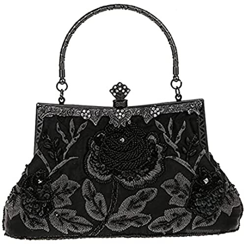 LIFEWISH Wedding Clutch Purses for Women Sequin Purse Beaded Bags