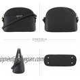 EMPERIA Ava/Eva Small Cute Saffiano Faux Leather Dome Crossbody Bags Shoulder Bag Purse Handbags for Women