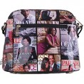 Glossy Magazine Cover Lightweight Medium Dome Crossbody Bag Michelle Obama Purse