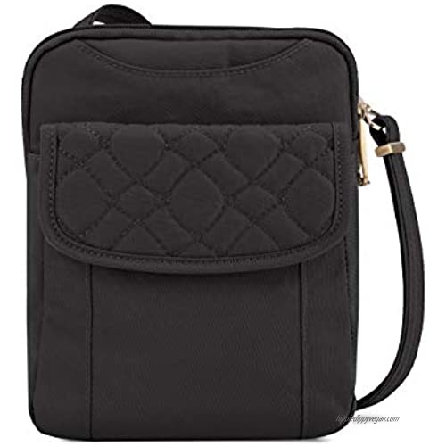 Travelon Anti-Theft Signature Quilted Slim Pouch  Black  One Size