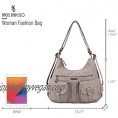 Angel Barcelo Women Multifunctional Soft Leather Handbag Purses Shoulder Hobo Backpack Crossbody Zipper Bag with Pocket