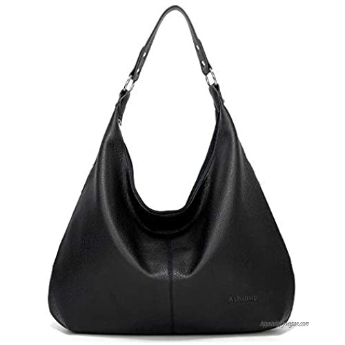 Ashioup Womens Retro Top-Handle Shoulder Bag Pu Leather Hobo Handbags
