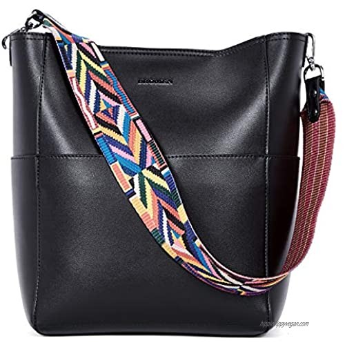 BROMEN Handbags for Women Designer Leather Hobo Handbags Shoulder Bucket Crossbody Purse