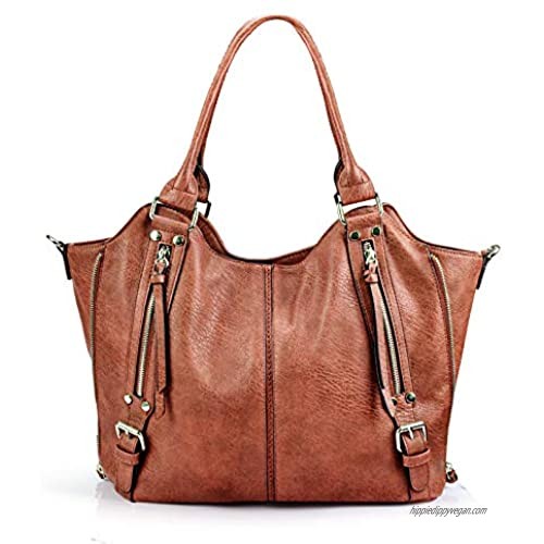 Gold Ant Handbags for Women Large Ladies Purse Expandable Capacity Shoulder Hobo Bag with Adjustable Strap PU Leather