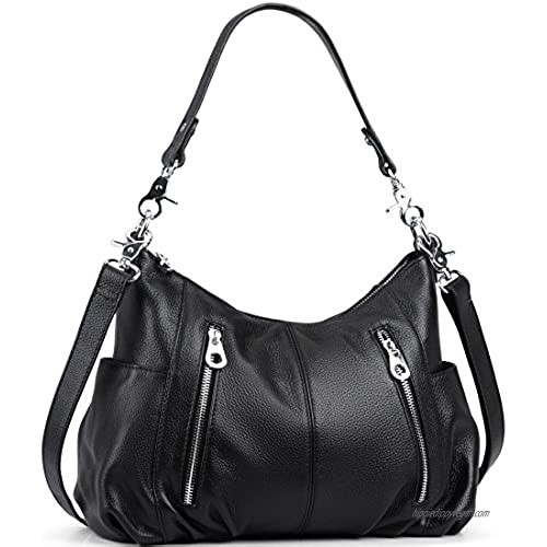 Heshe Women’s Leather Shoulder Handbags Cross Body Bags Hobo Totes Top Handle Bag Satchel and Purse for Ladies