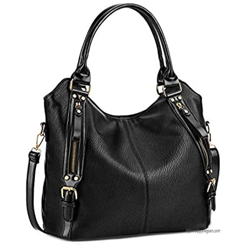 Plambag Women Tote Bag Handbags Hobo Shoulder Bag Faux Leather Purse