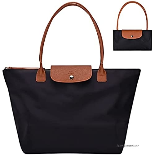 Shoulder Tote Bag for Women  GM LIKKIE Nylon Top-Handle Purse  Foldable Weekend Handbag