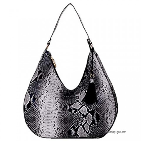 YAOSEN Women Snakeskin Pattern Hobo Bag Large Handbag Shoulder Tote Bag