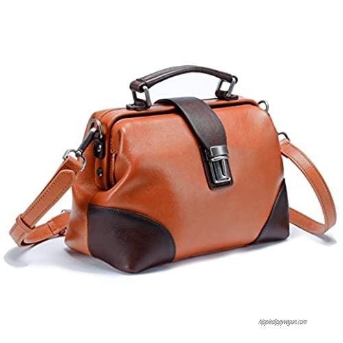 Aplus girl genuine leather purse doctor bag purse handbag and satchel purse for women