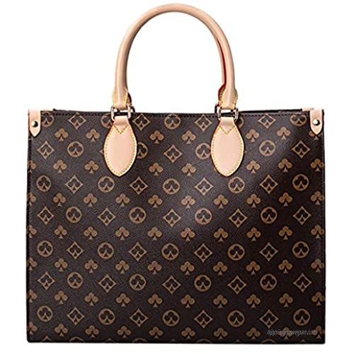 Womens Tote Handbag With Shoulder Strap Brand Foral Pattern PU Leather Top Handle Satchel Crossbody Shoulder Bags