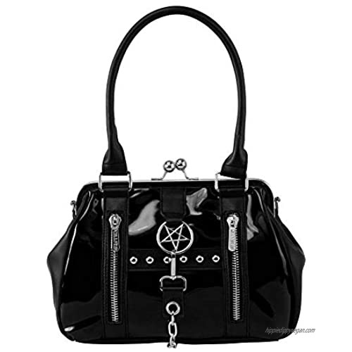 Killstar Hear Me Hiss Pentagram Gothic Punk Kisslock Handbag Purse KSRA002945