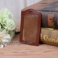 Youngy 10 Colors ID Window Business Work Card Holder Leather Case Badge Vertical Type - Red