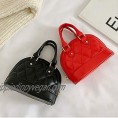 Zip Around Dome Patent Leather Satchel Mini Top Handle Toe Bag Shell Shape Purse Handbags