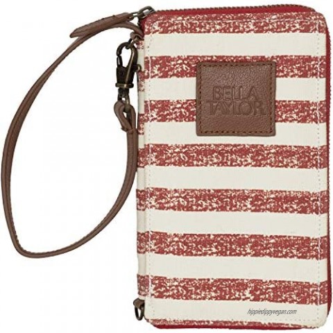 Bella Taylor American Dream Modern Wristlet Wallet Cell Phone Wallet; Red  Cream  and Navy