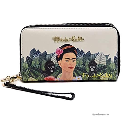 Frida Kahlo Around Zip Wallet with Wristlet  Monkeys Collection