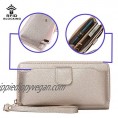 Heaye Wristlet Wallet with Cell Phone Holder for Iphone Samsung Cellphone Wallet Women Long Wallet RFID Blocking Zip Around Wallet 8.3 x 4.3