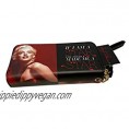 Marilyn Monroe black fabric Large woman wallet Wristlet Wallet  Double Zipper Smartphone Wristlet Purse Signature Wallet