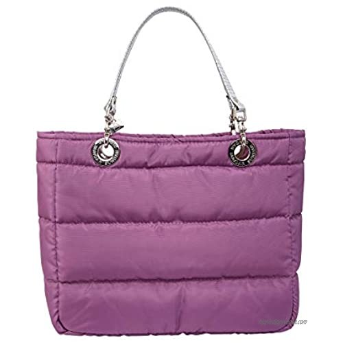 SUNDAR - Basic Hand Bag for Women  Lavender Colour with Silver Handles  Durable and Lightweight