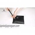 U+U Womens Large Wristlet Clutch Soft Leather Wallet Smartphone Zip Purse Handbag