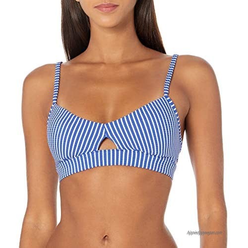 Seafolly Women's Active Hybrid Bralette Bikini Top Swimsuit with Center Keyhole Detail