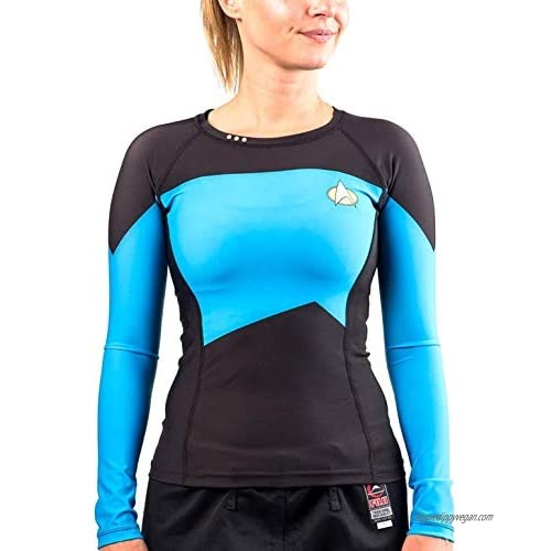 Fusion Fight Gear Star Trek The Next Generation Blue Women's Compression Shirt Rash Guard (M)