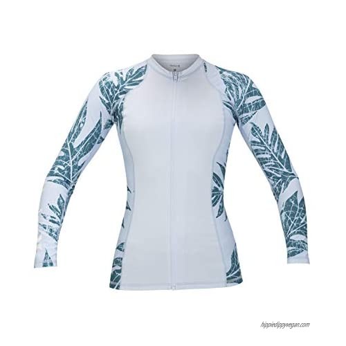 Hurley Women's Sig Zane Papette Rashguard Zip Long Sleeve Shirt