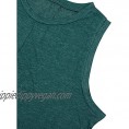ASTANFY Womens Round Neck Tank Tops Summer Sleeveless Casual Solid Color Basic Blouse