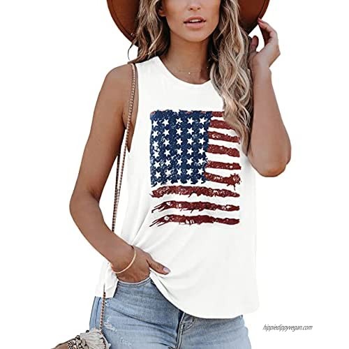 For G and PL Women's American Flag July 4th Tank Top Shirts